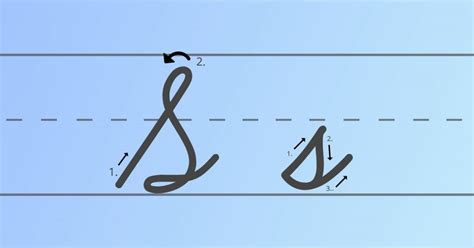 how to make an s in cursive