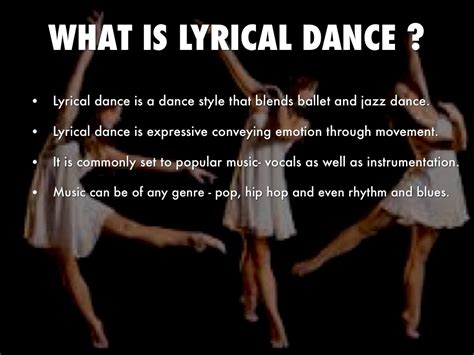 what is lyrical dance and how does it reflect the soul?